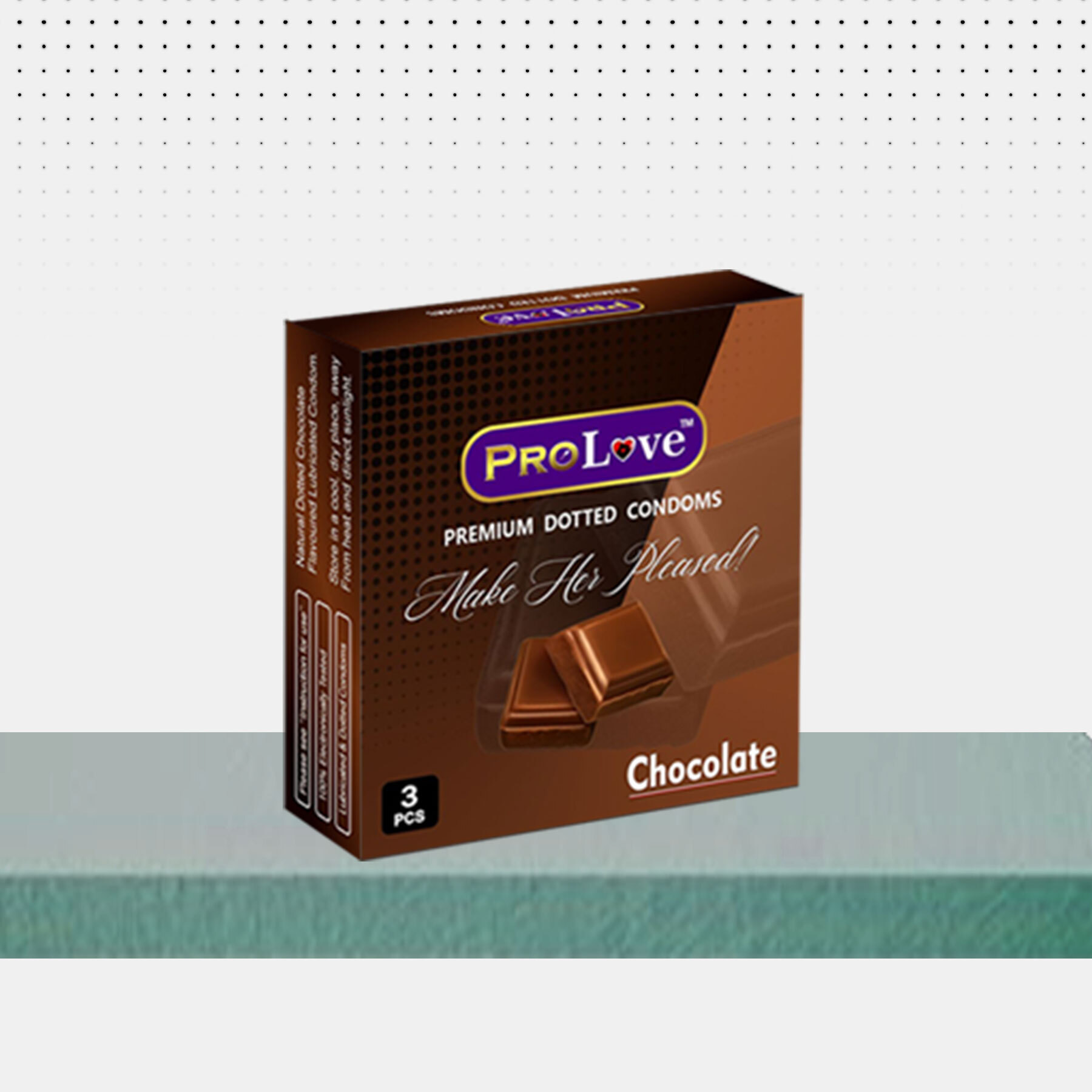 Dotted Condoms - Chocolate Flavour - 3 Pcs
