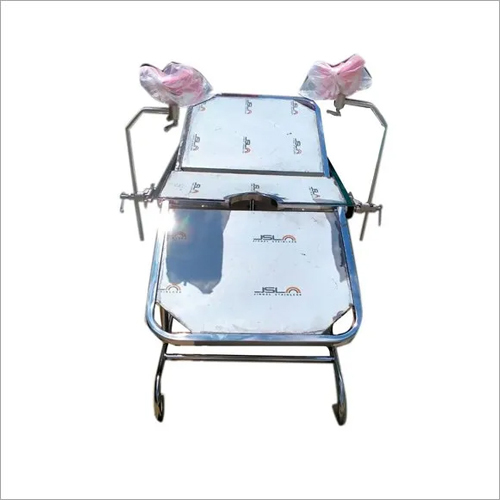 Adjustable Height Stainless Steel Stretcher Trolley