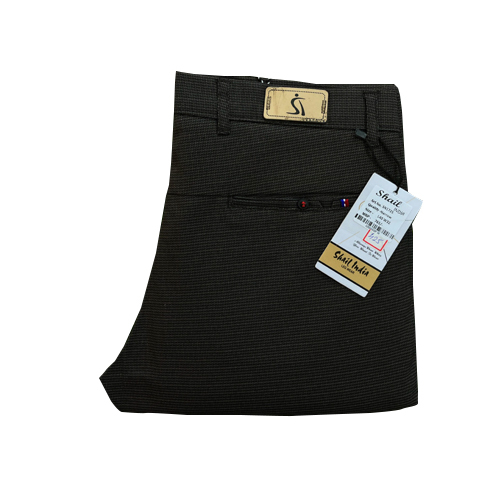 Black Trousers - Polyester Regular Fit All Sizes | Quick-dry Wrinkled Pattern Four Pockets Colorfast Finish