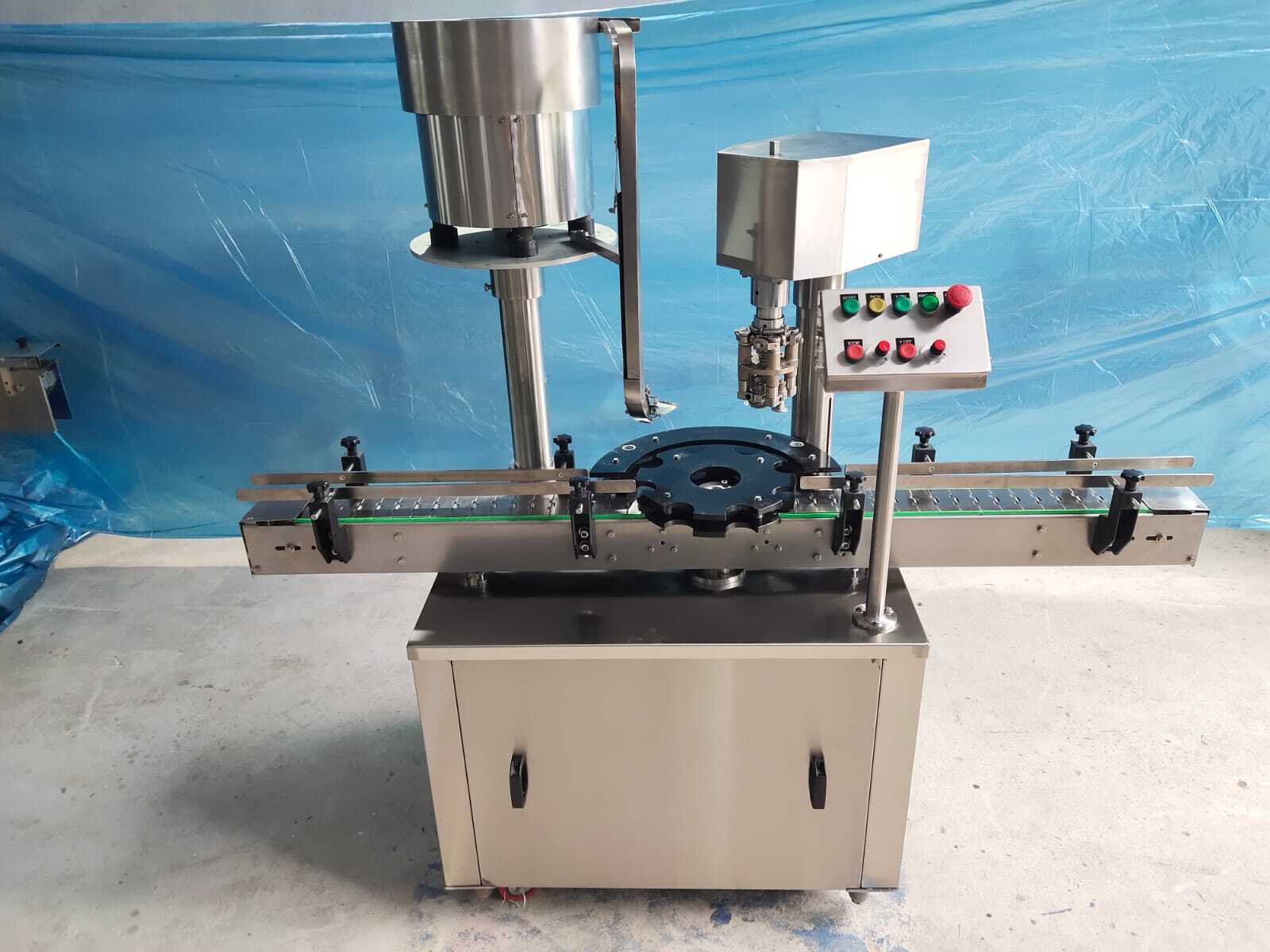 Automatic Single Head Cap Sealing Machine - Stainless Steel, Silver Color | High Performance, Plc Control, Electric Drive, 1 Year Warranty, Simple Control