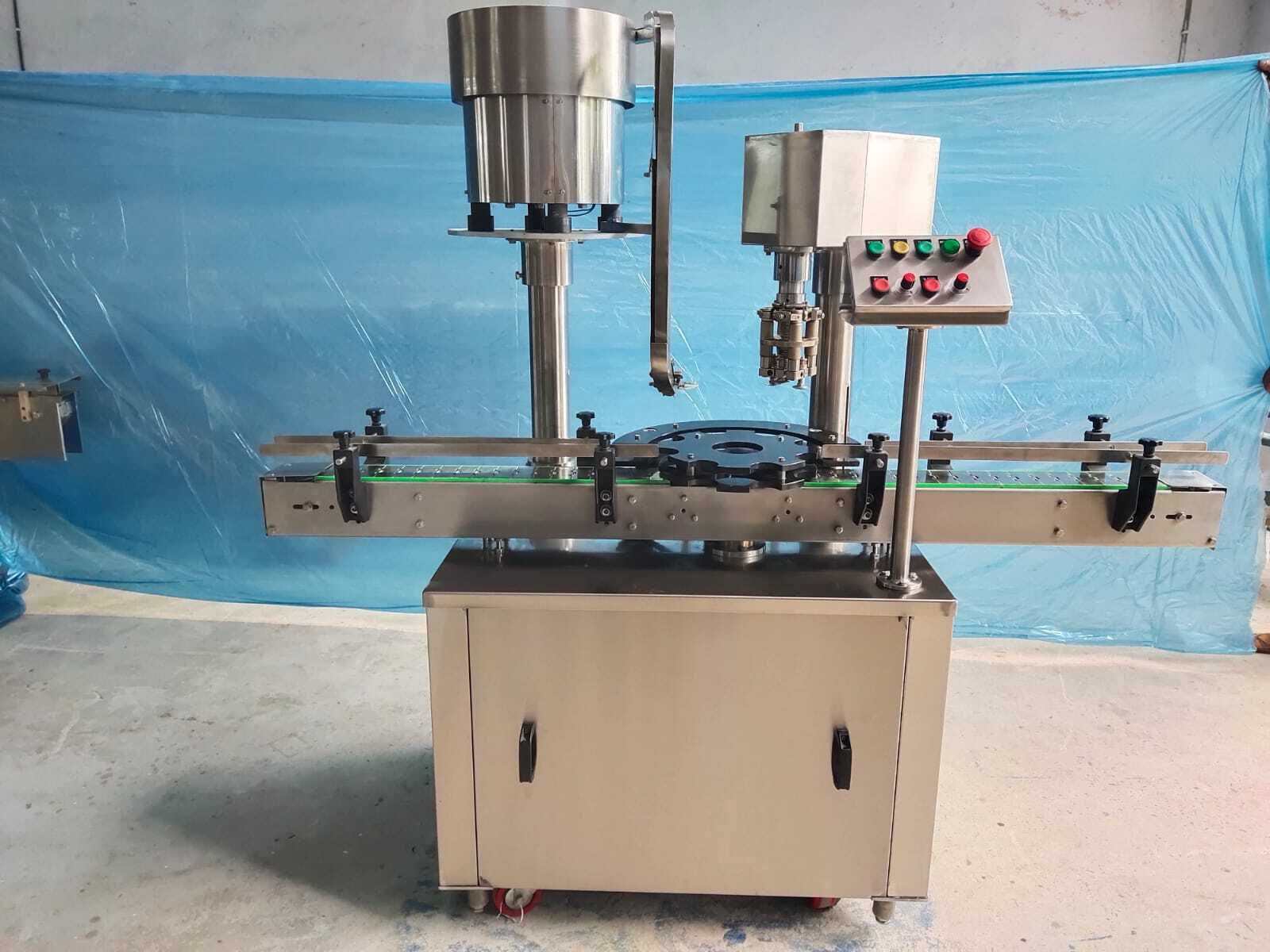 Automatic Single Head Cap Sealing Machine - Stainless Steel, Silver Color | High Performance, Plc Control, Electric Drive, 1 Year Warranty, Simple Control