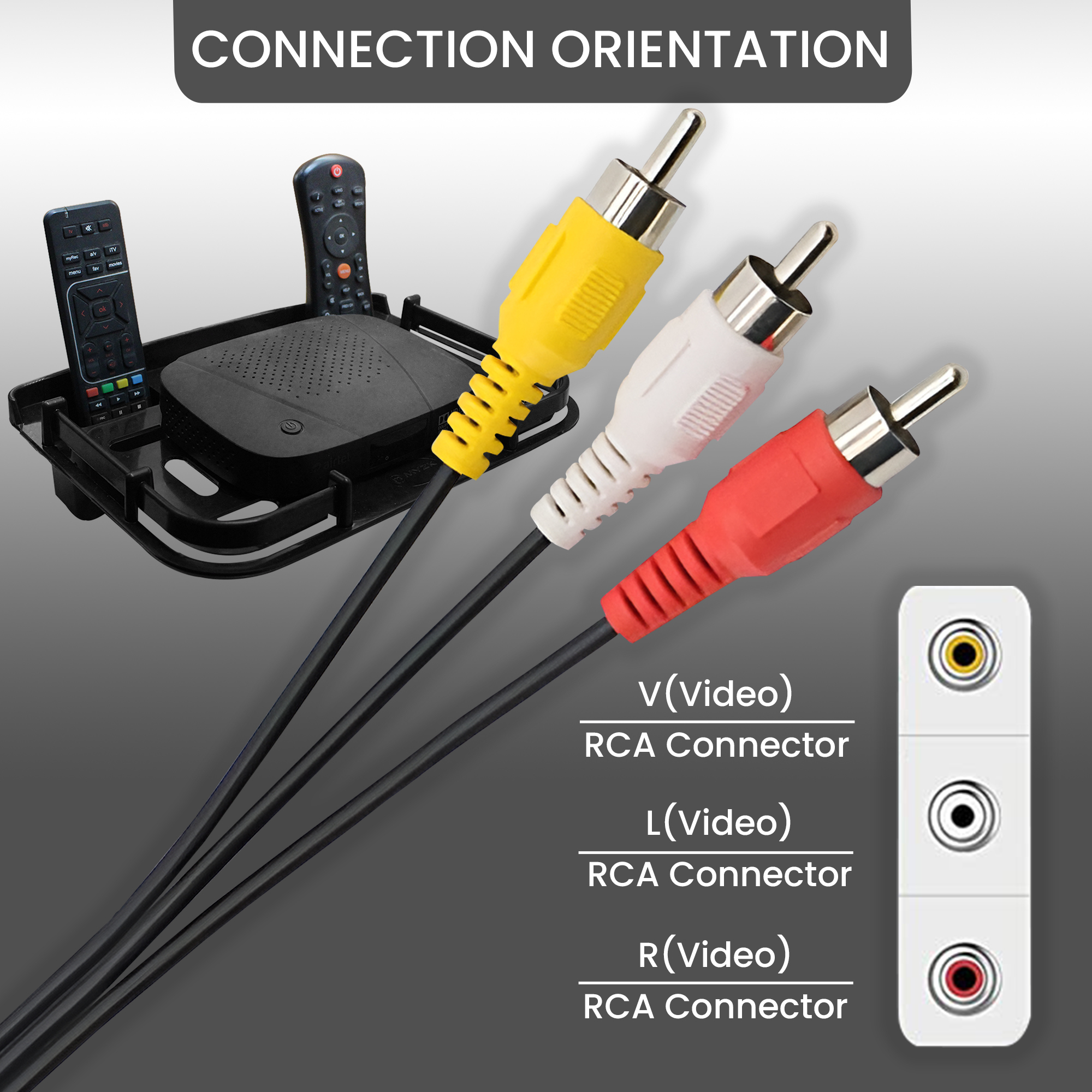 3 Rca Composite Audio Video Av Cable - Display Color: Color