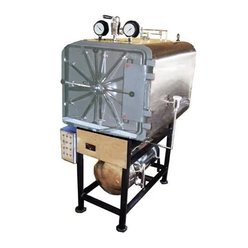 Horizontal Rectangular Autoclave - Stainless Steel, Large Capacity, Silver Color | 220-440 Volt, Temperature Range up to 250C, Industrial Use