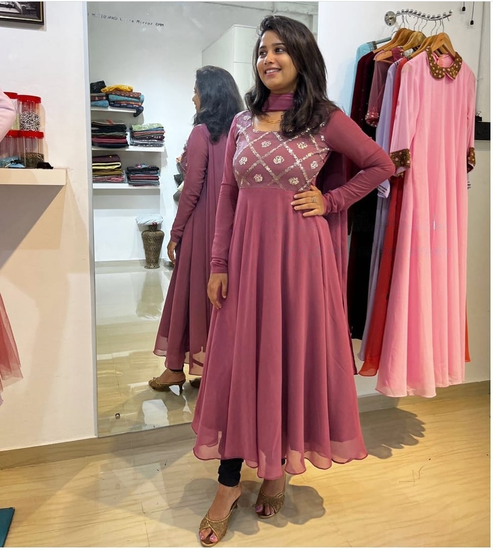 Washable Embroidered Georgette Kurti