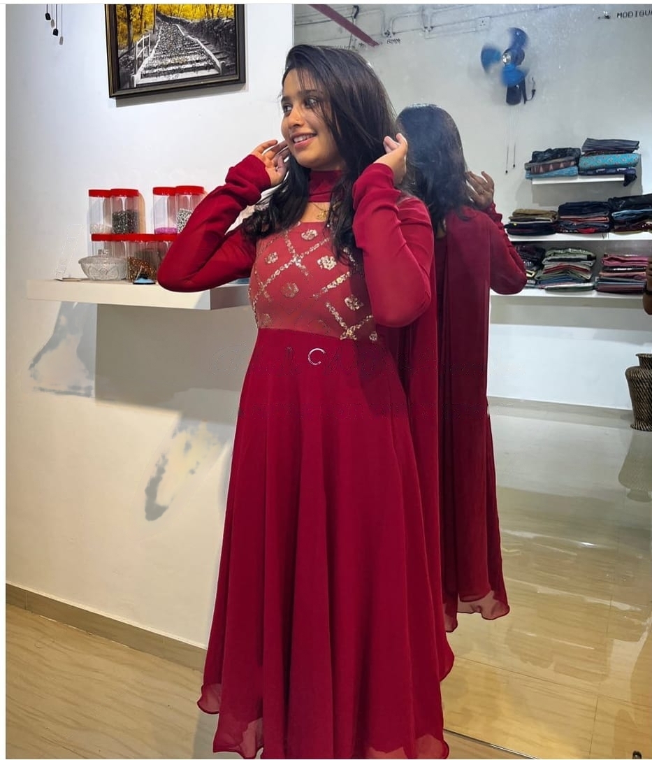 Washable Embroidered Georgette Kurti