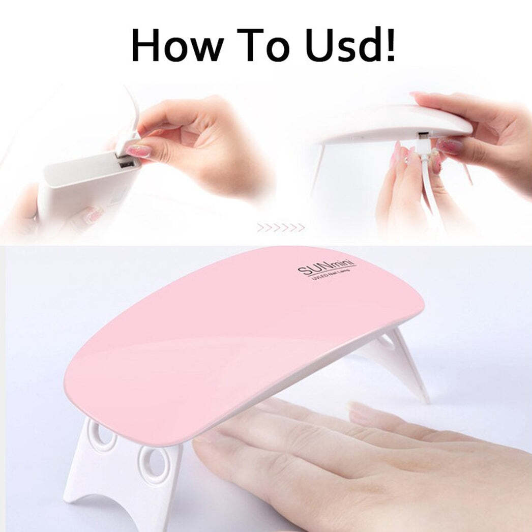 Professional Nail Polish Dryer Machine - Mini Portable 6w Uv Led, Pocket Size With Micro Usb, Quick-drying 45s/60s Timer Settings, Lightweight 91g