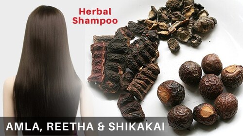 Herbal Amla Shikakai Shampoo - Liquid Formula, Brown Color | Natural Herbal Ingredients, Strengthens Roots, Reduces Hair Fall, Unisex Use