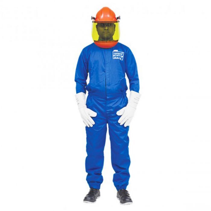 Arc Coverall - Nfpa 70e Certified Fabric, Navy Blue, Metal-free Design, Fr Thread Stitching, Comfortable For Electrical Workmen