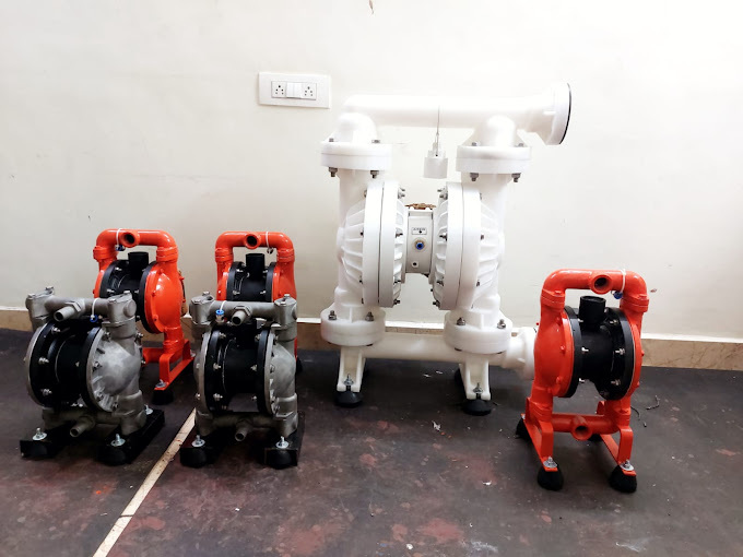 Air Operated Double Diaphragm Pump - Polypropylene, Stainless Steel 316 | Low Maintenance, Anti-leak Seal, 1000 Lpm Max Flow Rate, 80 M Discharge Pressure