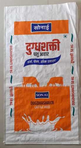 व्हाइट फ्लेक्सो प्रिंटेड बैग