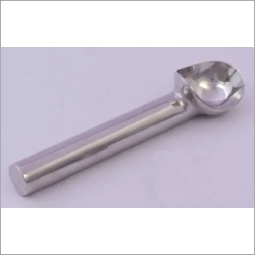 Stainless Steel Ice Cream Scoop - Stainless Steel, Durable Design, Silver Color | Robust Build, Non-Slip Grip, Easy to Handle, Portable
