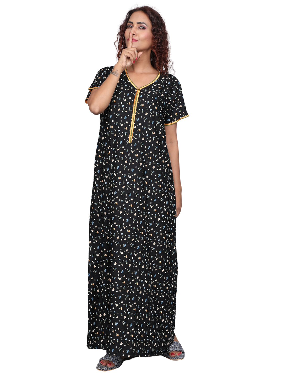 Long Nighty - Material: Cotton