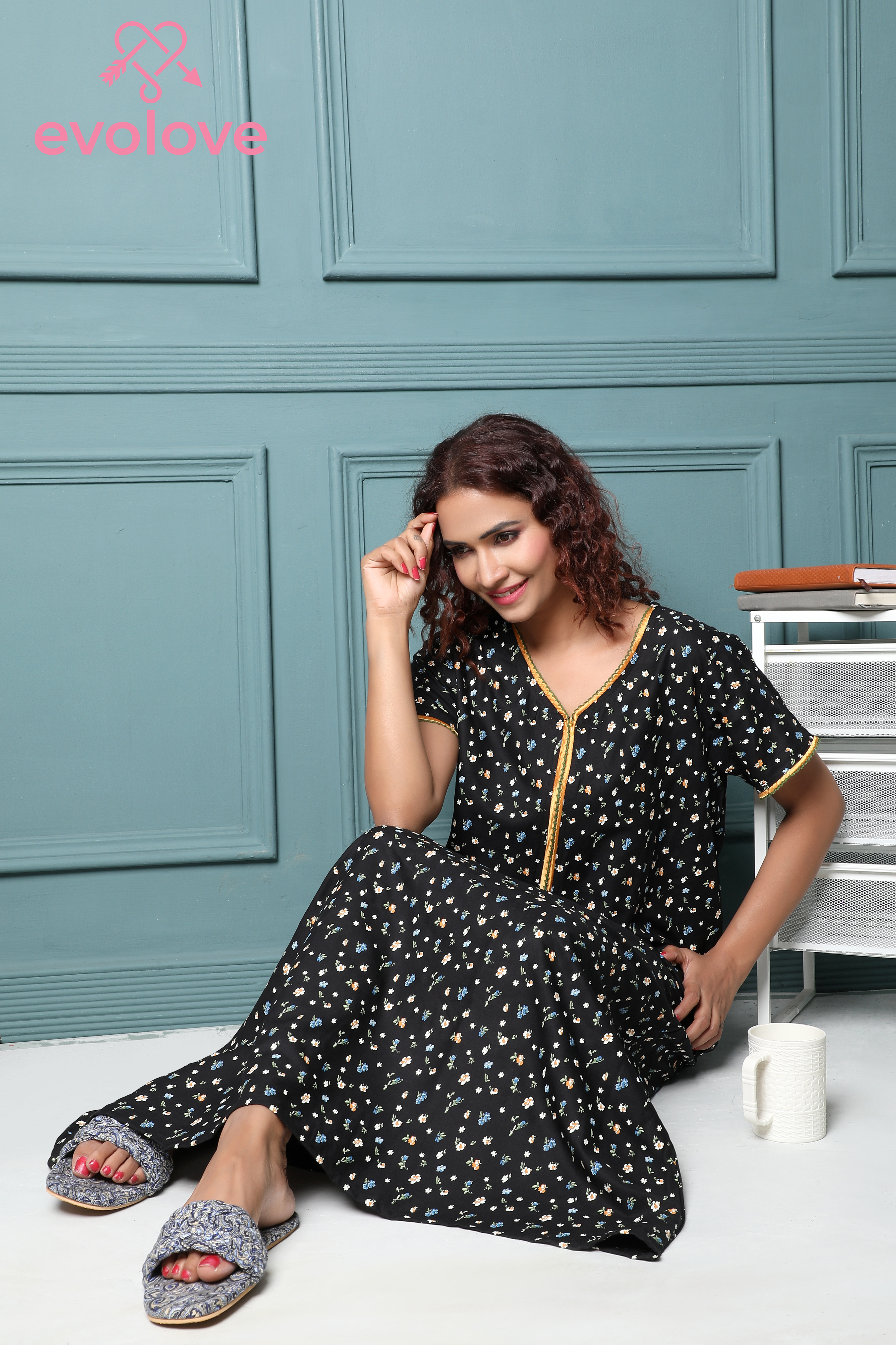 Long Nighty - Material: Cotton