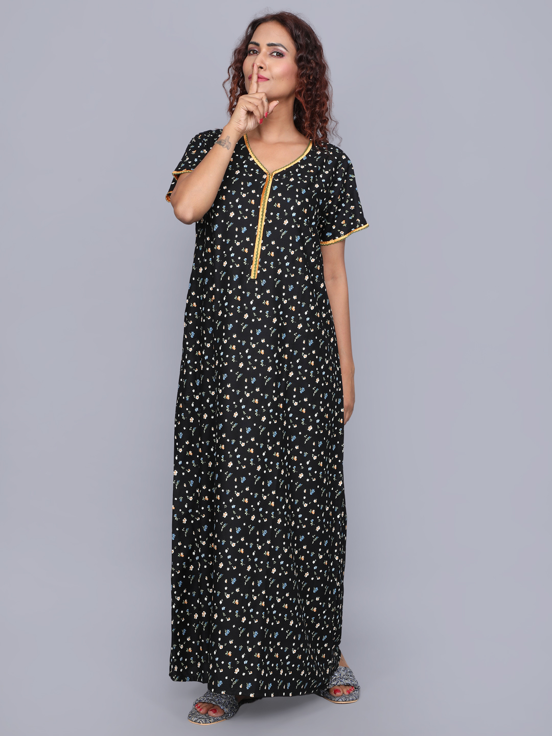 Long Nighty - Material: Cotton