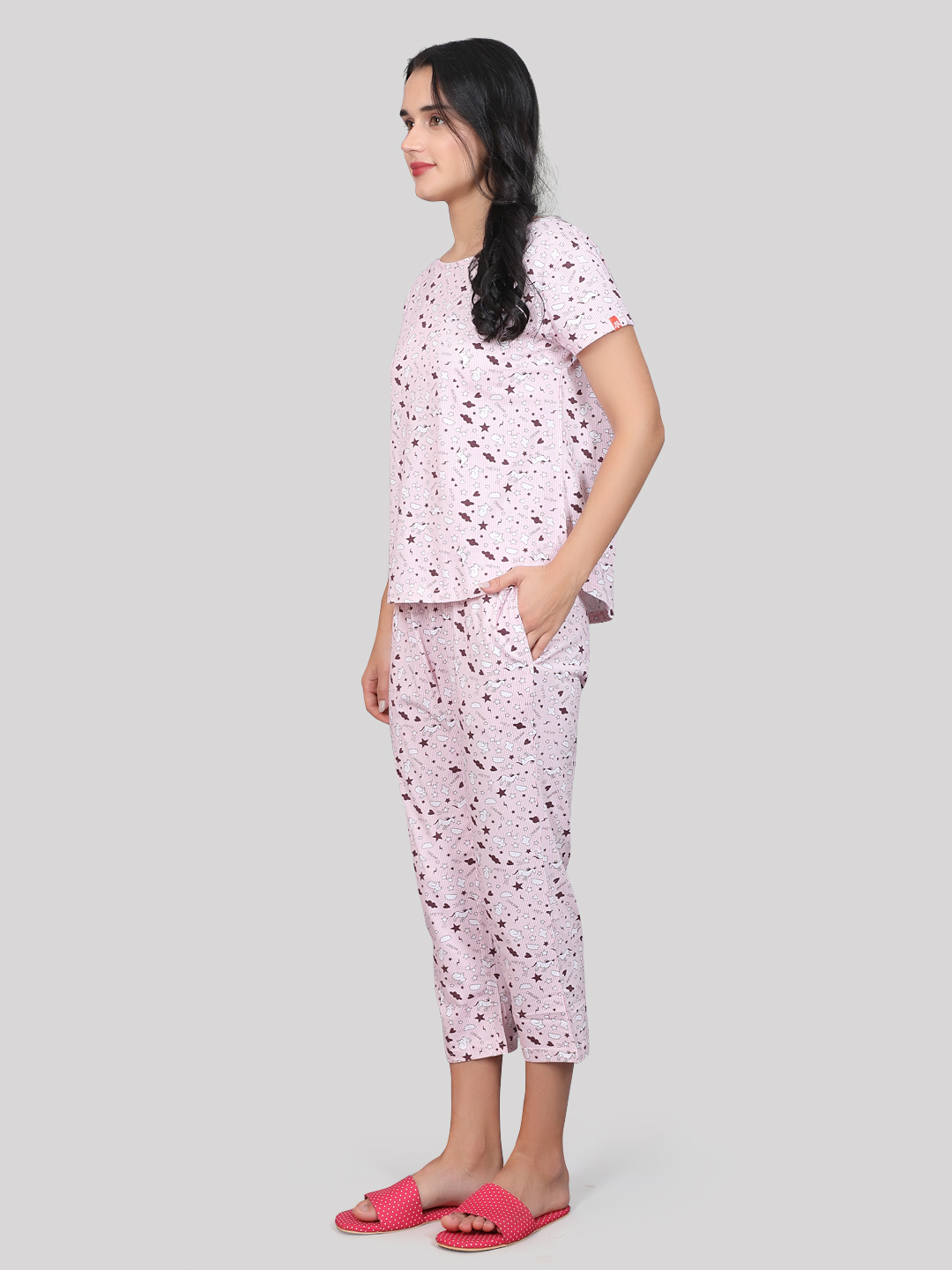 Ladies Night Suit - Material: Cotton