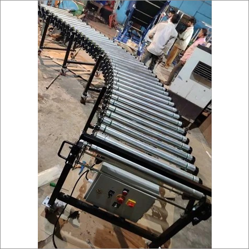 Silver Steel Roller Conveyors