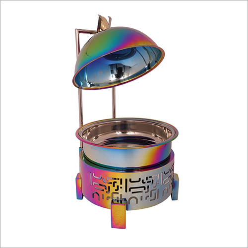 Golden Rectangular Designer Ss Chafing Dish