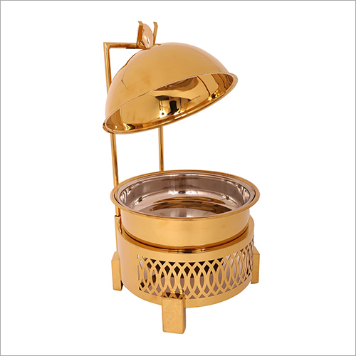 Golden Rectangular Designer Ss Chafing Dish
