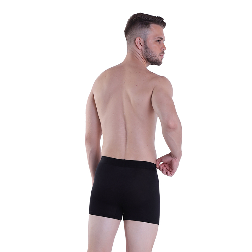Black Plain Trunk Underwear - Bamboo Fiber, Sizes S, M, L, Xl, Black Color | Moisture-wicking, Soft, Breathable Fabric For Daily Comfort