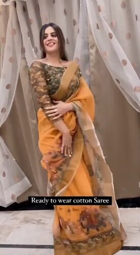 Formal Printed Cotton Saree