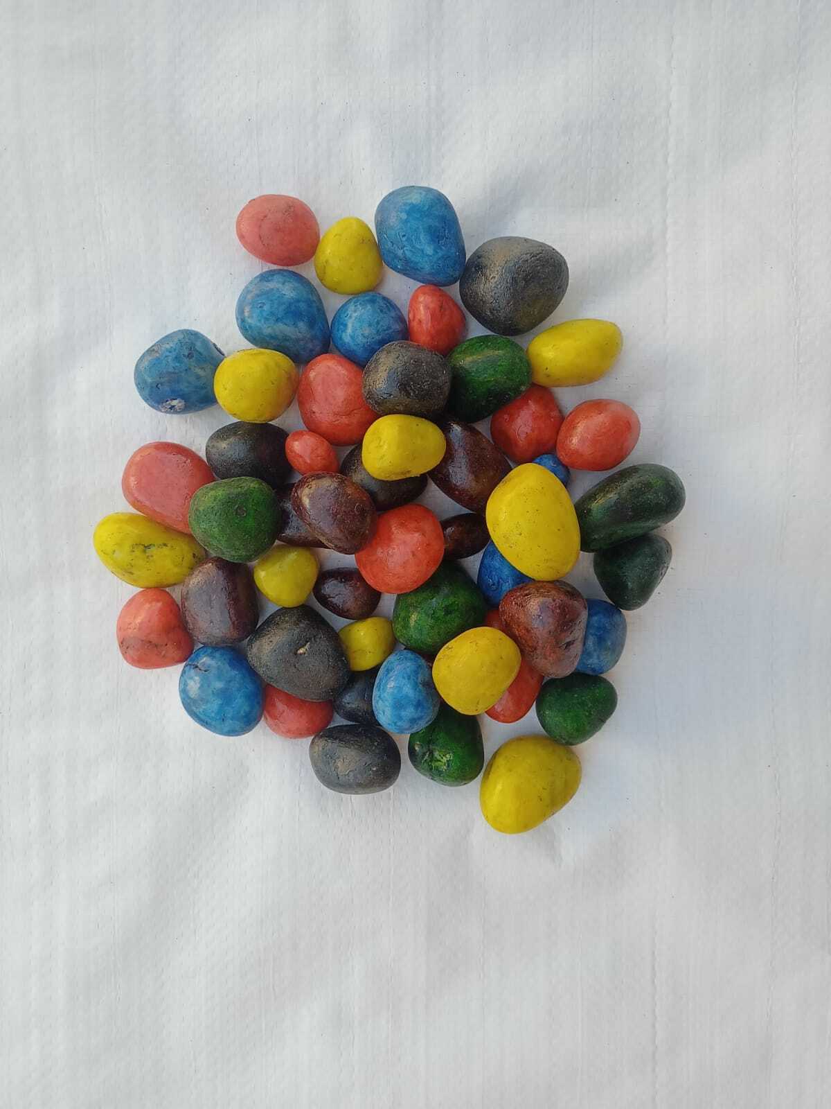 Blood Red Color Coating And Polished Pebble Stone For Aquarium And Landscaping Stone - Artificial Stone Type: Solid Surface