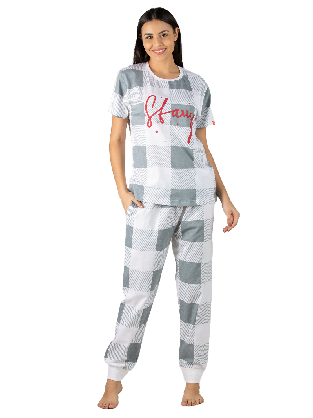 Cotton Pajama Sets - Floral Printed Design, Casual Attire In Green | Highly Breathable, Stretchable Quality, Hand Washable, Colorfast And Anti-shrink
