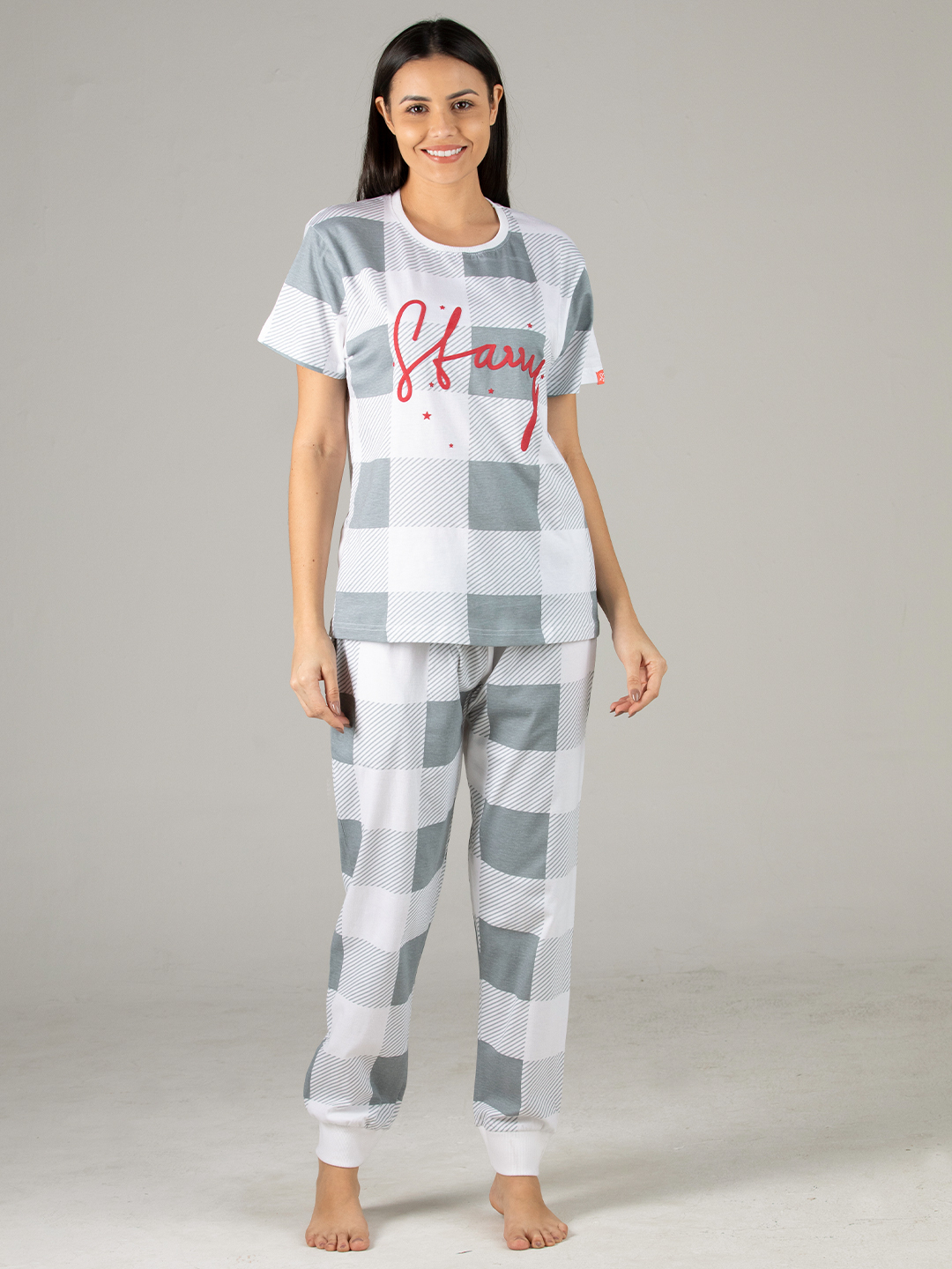 Cotton Pajama Sets - Floral Printed Design, Casual Attire In Green | Highly Breathable, Stretchable Quality, Hand Washable, Colorfast And Anti-shrink