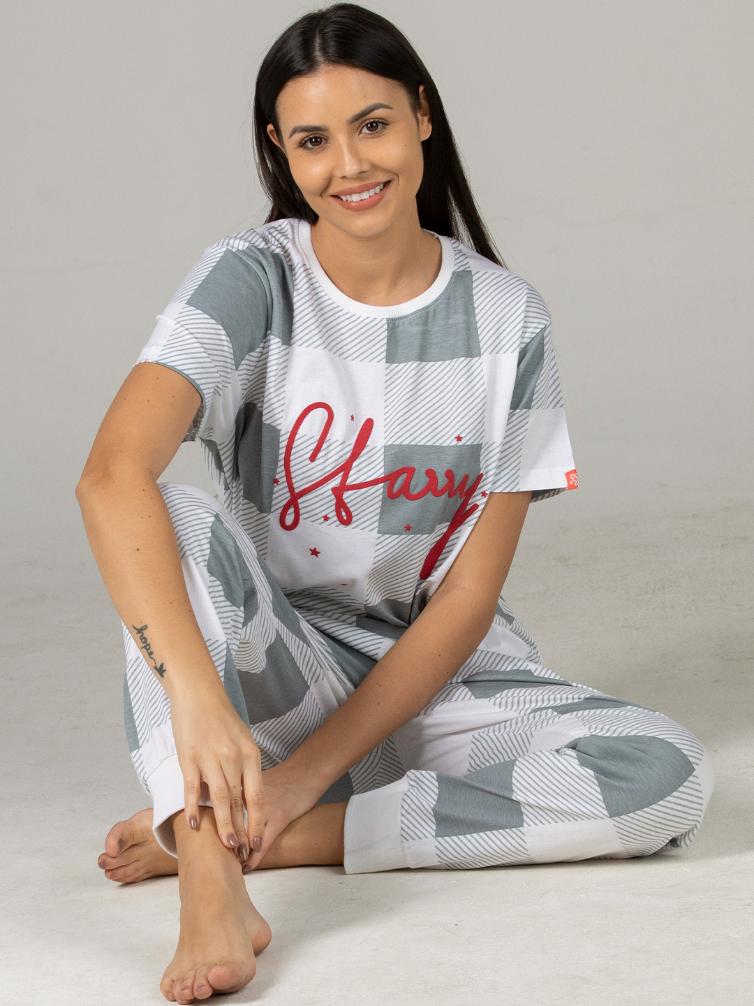 Cotton Pajama Sets - Floral Printed Design, Casual Attire In Green | Highly Breathable, Stretchable Quality, Hand Washable, Colorfast And Anti-shrink