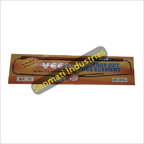 HT Drop Out Fuse Element - Copper, Box of 10 Pieces | 11 kV Voltage, Silver Color, 50 Hz Frequency, IP55 Protection Level