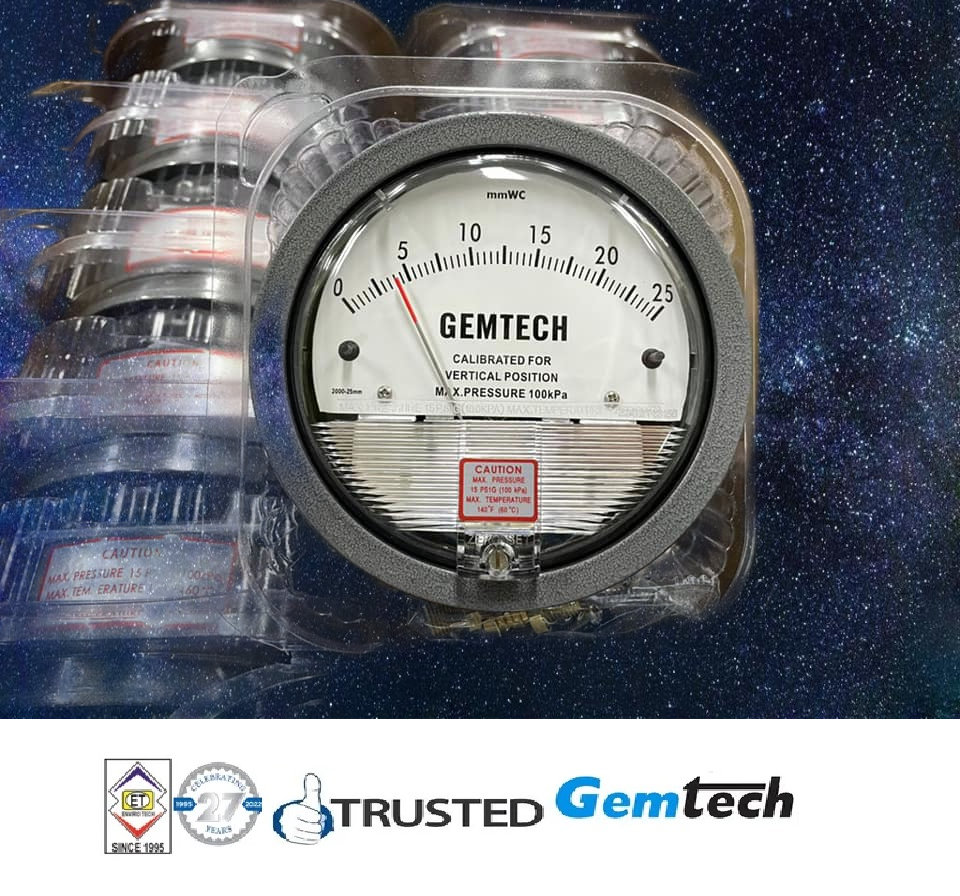 Nextech Minihelic Differential Pressure Gauge Range 0-50 Mm Accuracy: A 5% Of Fs At 70a F (21.1a C)