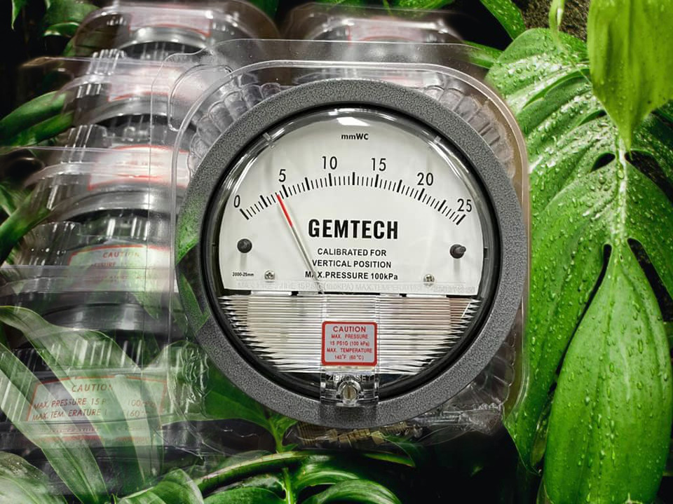 Black Gemtech Magnehelic Gauge Range