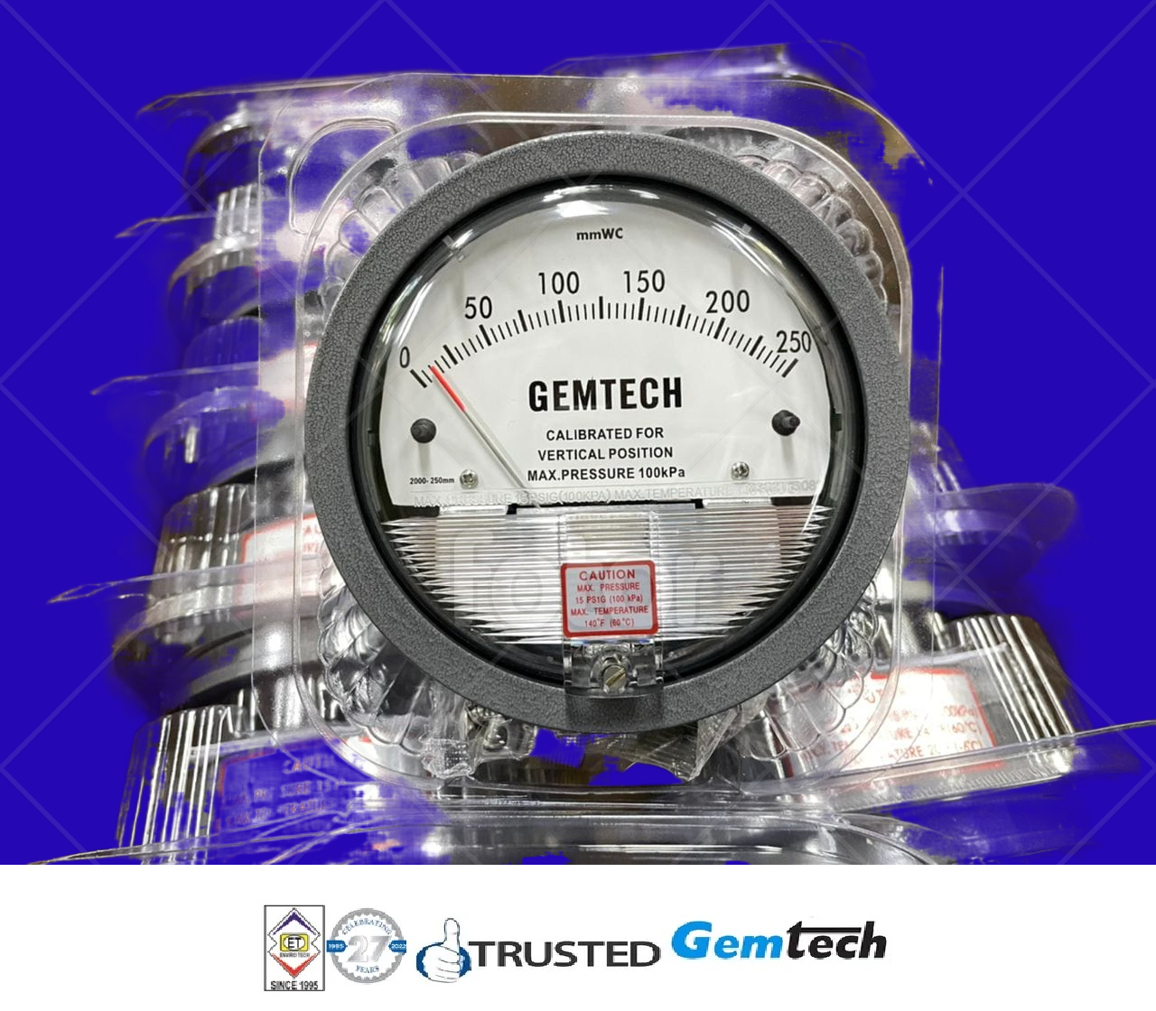 Nextech Minihelic Differential Pressure Gauge Range 0-25 Mm Accuracy: A 5% Of Fs At 70a F (21.1a C).
