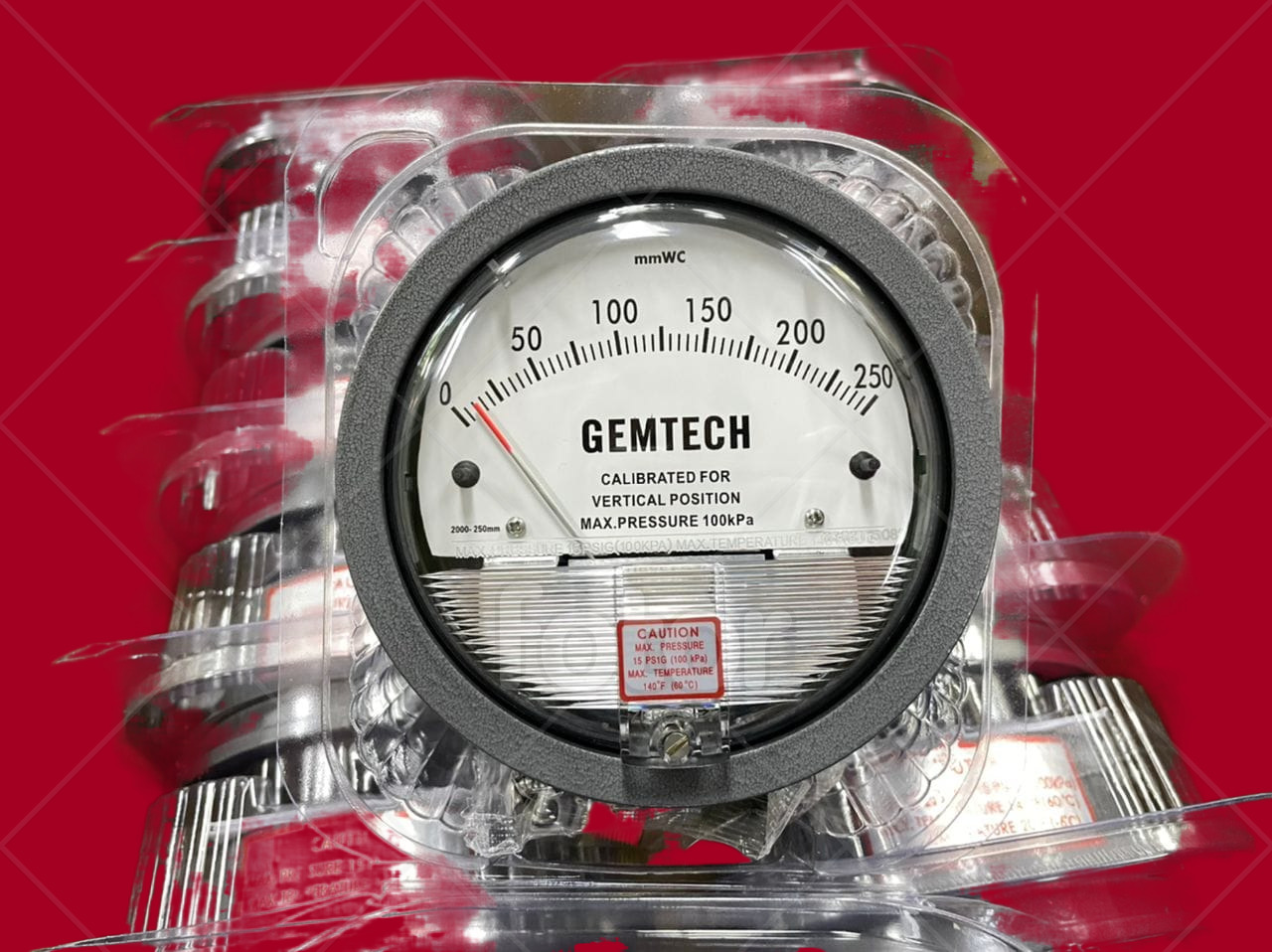 Black Gemtech Differential Magnehelic Pressure Gauge