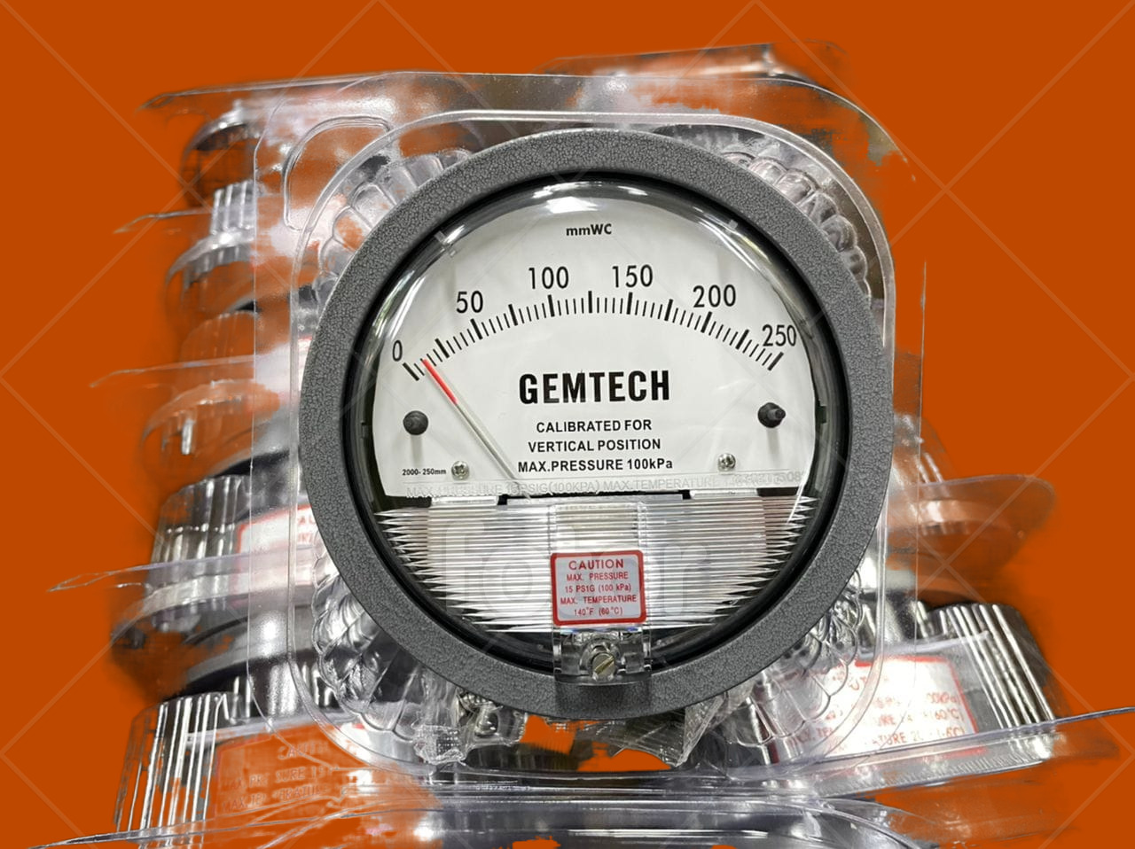 Nextech Differential Magnehelic Pressure Gauge Range 50-0-50 Pascal Accuracy: A 2% Of Full Span At 70 21 3% On -0