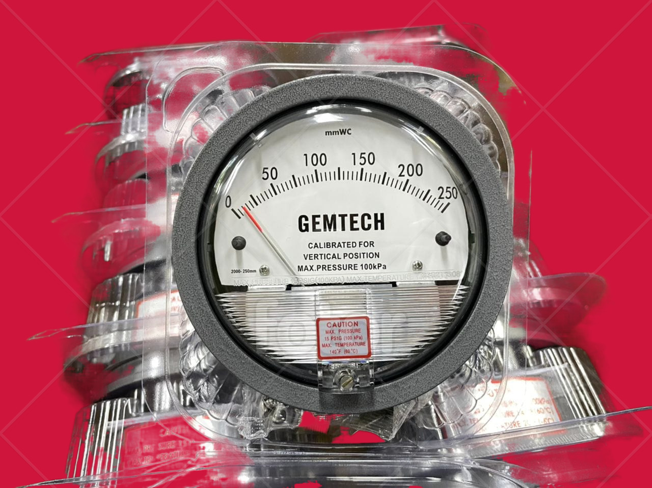 Nextech Differential Magnehelic Pressure Gauge Range 50-0-50 Pascal Accuracy: A 2% Of Full Span At 70 21 3% On -0