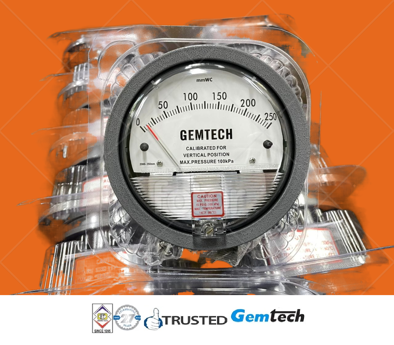 Nextech Differential Magnehelic Pressure Gauge Range 0-10 Mm Accuracy: A 2% Of Full Span At 70 21 3% On -0