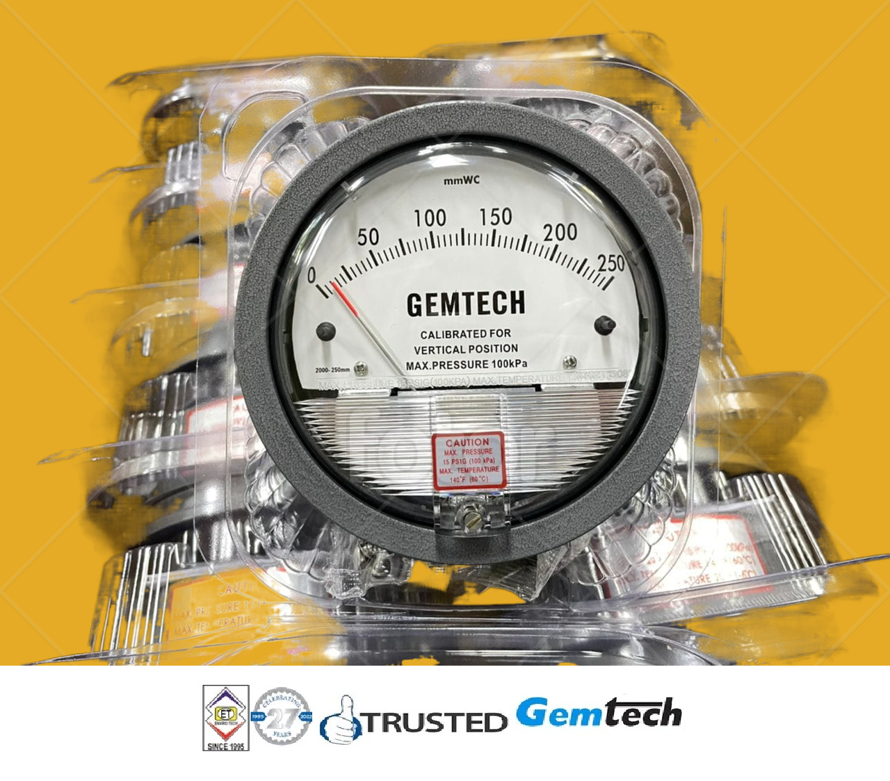 Nextech Differential Magnehelic Pressure Gauge Range 30-0-30 Pascals Accuracy: A 2% Of Full Span At 70 21 3% On -0