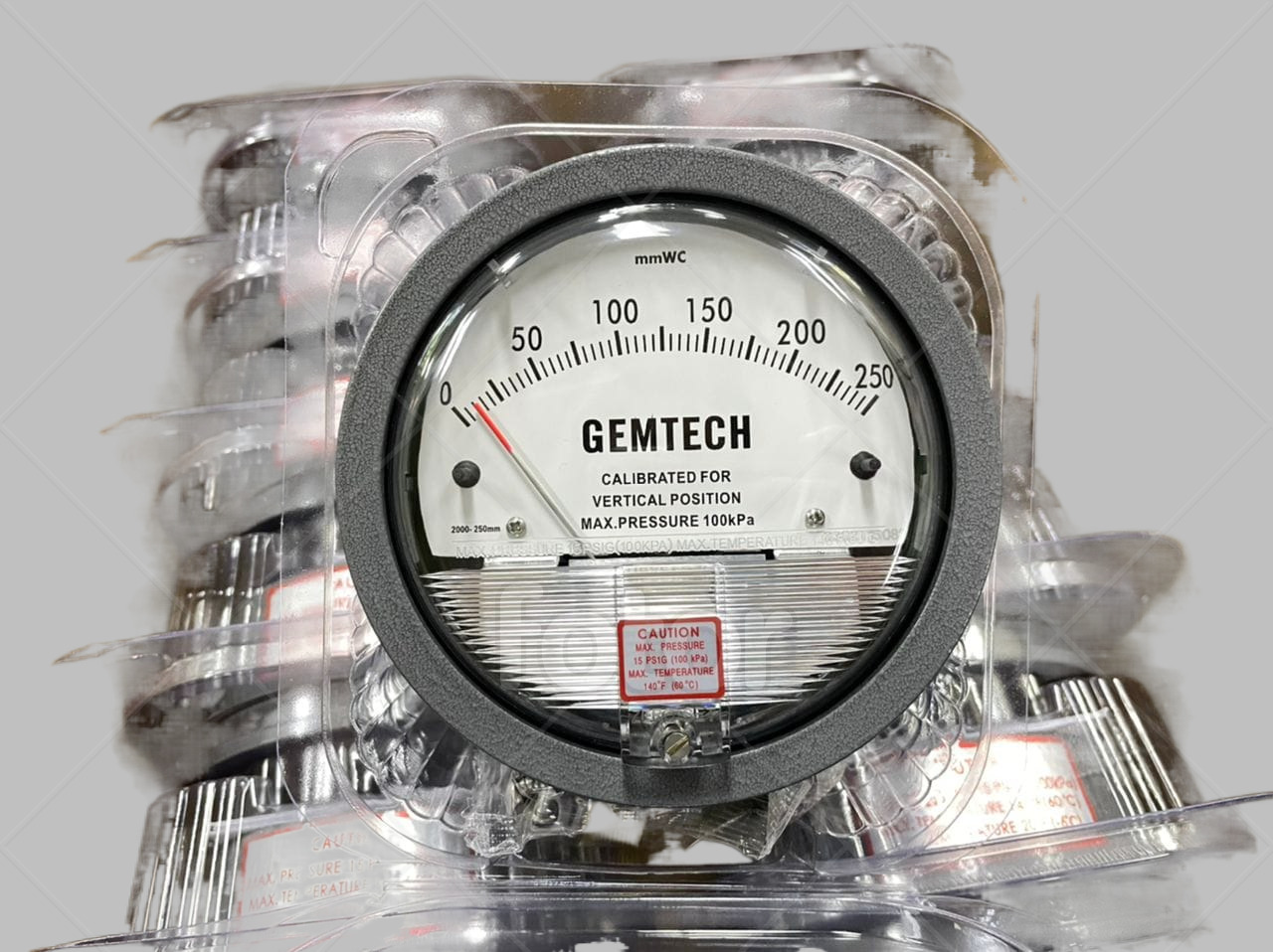 Nextech Differential Magnehelic Pressure Gauge Range 0-5 Inches Accuracy: A 2% Of Full Span At 70???(21??????(a 3% On -0