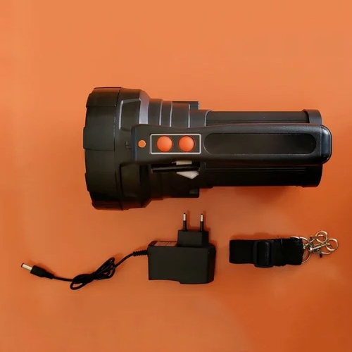 Black Led 5 Watt Rechargeable High Brightness Searchlight