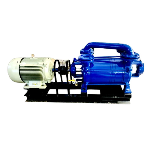 Two Stage Liquid Ring Vacuum Pump - Stainless Steel, High Pressure, Blue | Industrial Usage, Vacuum Generation, Efficient Liquid Re-circulation