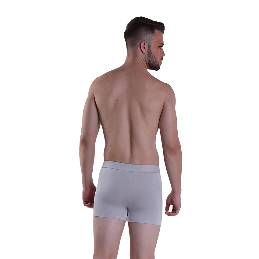 Grey Plain Trunk Underwear - Bamboo Fiber, Sizes S, M, L, Xl, Color Grey | Mid Rise Waist, Perfect Fitting, Pack Of 3, Long Lasting Colors
