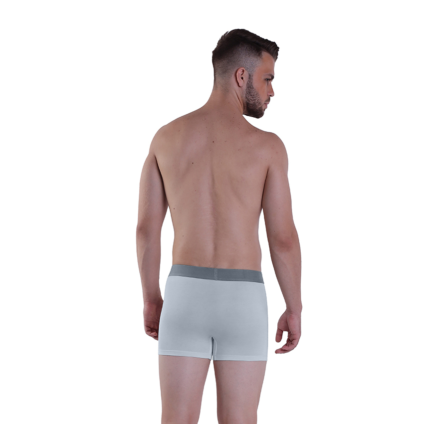 White Plain Trunk Underwear - Bamboo Fiber Material, Available In Sizes S, M, L, Xl , White Boxer Briefs Style For Daily Use In A Pack Of 3 Pieces