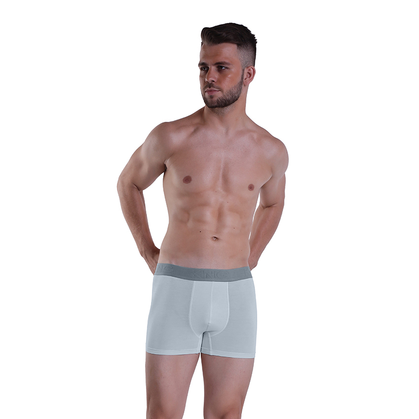 White Plain Trunk Underwear - Bamboo Fiber Material, Available In Sizes S, M, L, Xl , White Boxer Briefs Style For Daily Use In A Pack Of 3 Pieces