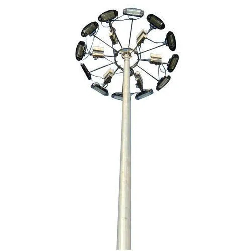 ब्लैक एलईडी हाई मास्ट लाइट पोल