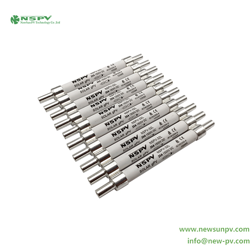 Nspv Solar Fuse - 1500v Dc, Rated Current: 2a-50a | White, High-temperature Resilience -40°c To +85°c, Gpv Photovoltaic Protection