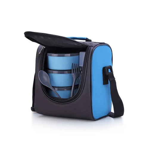 Plastic Lunch Box - Color: Blue