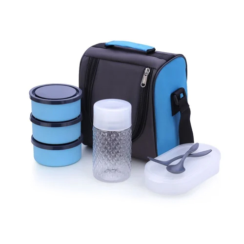 Plastic Lunch Box - Color: Blue