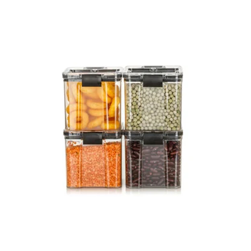 Lock N Seal Container - 700ml Plastic | Transparent Design, Airtight Seal, Locking Lid, Microwave & Dishwasher Safe, Kitchen Use