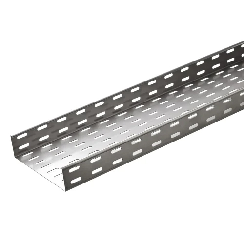 Galvanized Steel Perforated Cable Tray - Steel, Copper Conductor | GI Galvanized Surface Finish, Durable Perforated Design