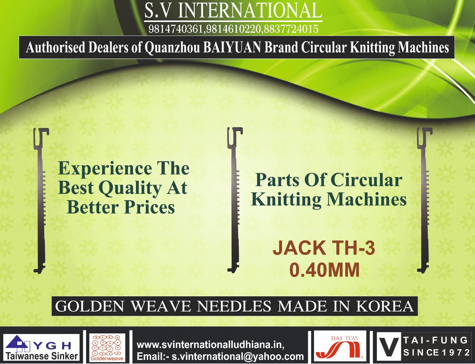 Jack Th-3 0.40mm - Steel, 50-60mm Length, Silver Color | Consistent Gauge, Durable Design, Precise Knitting, Reliable Function